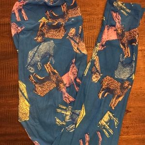 LuLaRoe Sheep Leggings TC GUC